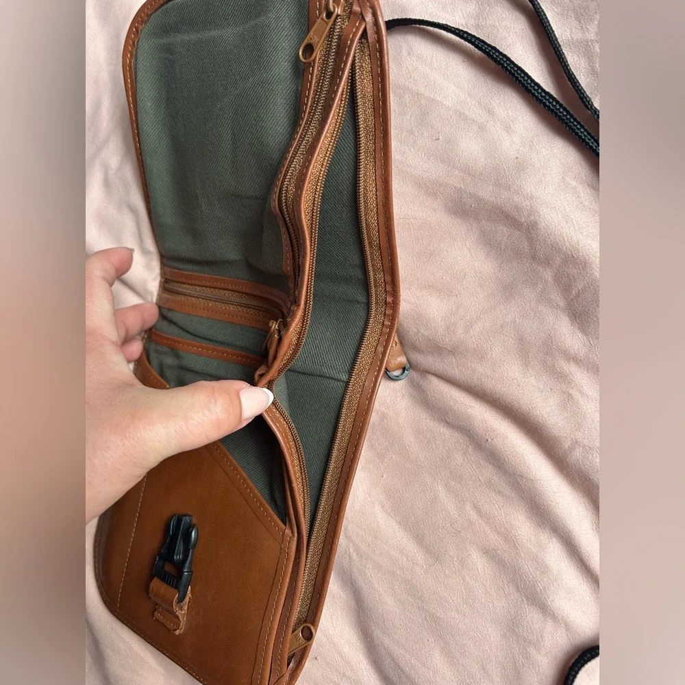 L.L. Bean Brown Full Grain Leather Crossbody Bag